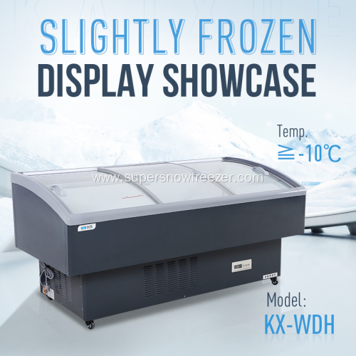 Frozen food keep fresh showcase sliding glass freezers